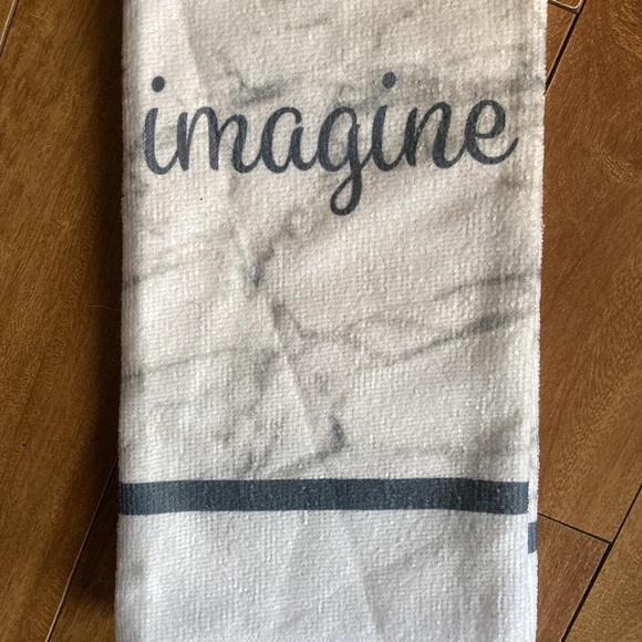 NWT🌟HOME COLLECTION💫 Gray/White Marble Tea Towel | Kitchen Towel - Picture 3 of 5
